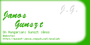janos gunszt business card
